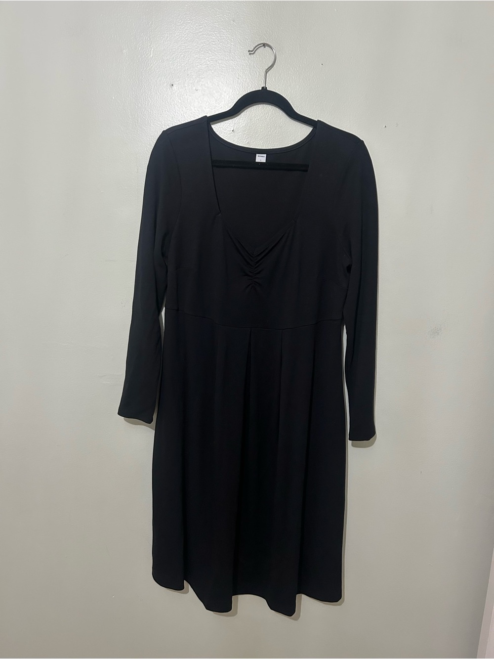 OLD NAVY | Classic Black Long-Sleeve Women's Dress, Size Large